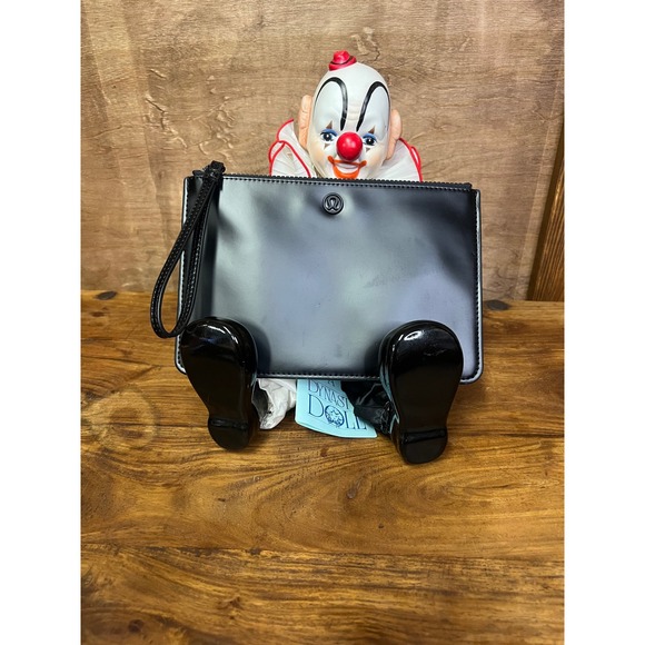 Lululemon Black Wristlet Pouch Zip Top Travel Organizer Clutch Bag - Picture 5 of 5